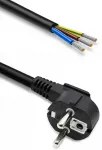 Qoltec SCHUKO CEE 7/7 power cable | copper Cu | stripped and soldered | 3x1.50 mm&sup2; | 5m