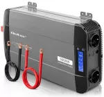 Qoltec keitiklis su gryna sinusine banga | 12V į 230V | 2500/5000W | LCD | USB | USB-C | Suderinamas su LiFePO4 GEL AGM