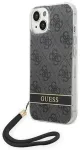 Guess GUOHCP14MH4STK iPhone 14 Plus 6,7" juodas|black hardcase 4G Print Strap