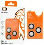 Tel Protect Titanium Lens 99% AR kameros apsauginis stiklas telefonui iPhone 17 Pro | iPhone 17 Pro Max skaidrus (3 vnt.)