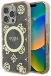 Guess IML Peony On 4G Background MagSafe Aizsargapvalks Priek&scaron; Apple iPhone 16 Pro Max