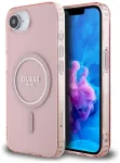 Guess IML Glitter Circle MagSafe Case Aizsargapvalks priek&scaron; iPhone 16e/17e / rozā