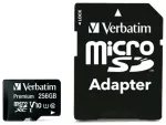 Verbatim 256GB microSDXC Card V10 + Adapter black 44087