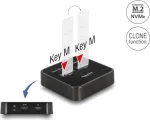 Delock DeLOCK 64177 dokstacija kietiesiems diskams USB 3.2 Gen 2 (3.1 Gen 2) Type-C Black