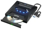 I&scaron;orinis DVD/CD įra&scaron;ymo įrenginys Unitek, USB &scaron;akotuvas 5Gbps, SD kortelių skaitytuvas T1037A01