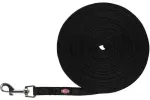 Pavadėlė &scaron;unims - Trixie Tracking leash, rubberised, S&ndash;M: 5 m|15 mm, black