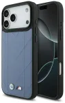 BMW M Quilted Logo phone case with MagSafe support for iPhone 17 Pro Max blue