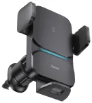 Baseus Wisdom automatinis automobilinis telefono laikiklis ant oro grotelių 4.7 - 7.5" su 15W belaidžiu įkrovimu juodas