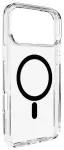 Puro Lite Mag TPU+PC Case Compatible with MagSafe for iPhone 17 Pro - Transparent with Black Ring