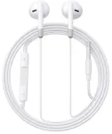 Joyroom JR-EW01 Earphone Wired In-Ear Headphones Bezvadu austiņas ar tālvadību un mikrofonu 3.5mm Jack / balts EU