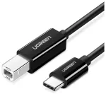 UGREEN 80811 USB 2.0 kabelis USB-C uz USB-B 1 m / melns