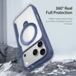 Dux Ducis SKIN X PRO knyginio tipo telefono dėklas su MagSafe palaikymu iPhone 18 Pro Max | iPhone 17 Pro Max mėlynas