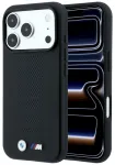 BMW M Blue Perfo Metal Logo MagSafe Case Aizsargapvalks priek&scaron; iPhone 18 Pro / 17 Pro / melns