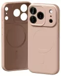 Mercury Semi-Silicon telefono dėklas su MagSafe palaikymu Samsung Galaxy A57 (A576) rožinis smėlio spalvos