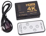 RoGer HDMI 4K ātrgaitas sadalītājs 5 HDMI ieejas / tālvadības pults / infrasarkanais kabelis