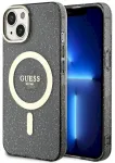 Guess GUHMP14SHCMCGK Glitter Gold MagSafe Aizsargapvalks priek&scaron; iPhone 14 / 15 / 13 6.1" / melns