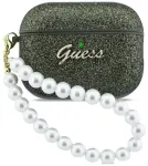 Case Guess Glitter Pearl Strap Aizsargapvalks priek&scaron; AirPods Pro 3 / khaki