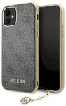 Guess GUHCN61GF4GGR Hardcase 4G Charms Collection Aizsargapvalks priek&scaron; iPhone 11 6,1" / Xr pelēks