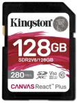 Kingston React Plus SD Atmiņas karte 128GB / 280 / 100MB/s / U3 V60