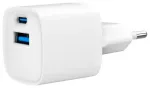 Gembird TA-UC-PDQC20-W-01 Lādētājs USB-C + USB-A 20W / balts