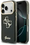 Guess IML 4G Script Metal Aizsargapvalks priek&scaron; iPhone 18 Pro Max / iPhone 17 Pro Max / melns