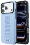 BMW M Blue Perfo Metal Logo MagSafe Case Aizsargapvalks priek&scaron; iPhone 18 Pro / 17 Pro / zils