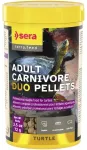 Complete food for water turtles - Sera Turtle Adult Carnivore Duo Pellets, 250ml