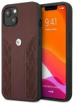 BMW BMHCP13MRSPPR Back Case Aizmugurējais Ādas Apvalks Telefonam Apple iPhone 13 Sarkans