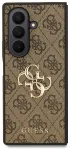 Guess PU 4G Metal Logo Case Aizsargapvalks priek&scaron; Samsung Galaxy Z Fold 7 / brūns