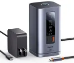 Baseus Spacemate RD1 11-in-1 USB-C dokstacija 2xHDMI 4K@60Hz | 2xDP 4K@60Hz | 2xUSB-A 10Gb/s | USB-C 10Gb/s | RJ45 | USB-A 480Mb/s | USB-C PD | 3.5mm mini jack / pelēka