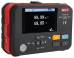 Battery resistance tester, 0.000mOm~3Om; 0.000V~71.00V; 4 terminal test method; Data storage : 500sets, Bluetooth, UNI-T