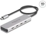 USB &scaron;akotuvas Delock DeLOCK USB 10 Gbps USB Type-C &scaron;akotuvas su 4 x USB Type-C lizdais, USB &scaron;akotuvas (grey)