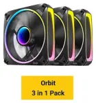 Antec Ventiliatorius 120*120*28 ORBIT 120 ARGB PWM 3 vnt. BK mažmeninė pakuotė