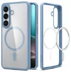 Spigen Ultra Hybrid Mag telefono dėklas su MagSafe palaikymu Samsung Galaxy S26+ (S947) skaidrus mėlynas