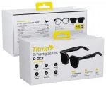 Smart AI glasses with music and recording, black glass, TITMO G-200, black
