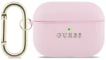 Case Guess Grained Classic Logo Hook Aizsargapvalks priek&scaron; AirPods Pro 3 / rozā