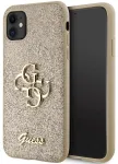 Guess GUHCN61HG4SGD Glitter Script Big 4G Aizsargapvalks priek&scaron; iPhone 11/Xr 6.1" / zelta