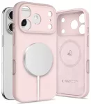 SILIKONINIS TELFONO DĖKLAS TECH-PROTECT SU MAGSAFE PALAIKYMU APPLE IPHONE 17 PRO, ROŽINĖ
