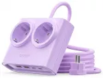 Orico PDC25 25W 6in1 Maitinimo Juostelė 2x AC + 2x USB-A + 2x USB-C - Violetinė