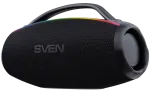 Portable speaker SVEN PS-399, black, power output 50+2x25W (RMS), Auracast, Waterproof (IPx5), TWS, Bluetooth, USB, lithium battery