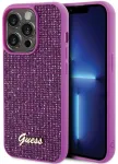 Guess PU Disco Script Metal Case Aizsargapvalks Priek&scaron; Apple iPhone 15 Pro Max
