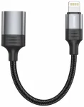 Swissten Textile Lightning - USB-A OTG Adapteris 0.12m