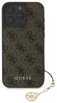 Guess 4G Charm Case Aizsargapvalks priek&scaron; iPhone 16 Pro Max Tone on Tone / brūns