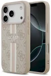 Case Guess 4G Printed Stripes MagSafe Aizsargapvalks priek&scaron; iPhone 17 Pro / rozā