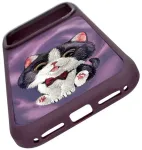 NIMMY case BIG EYED CREAM CAT for IPHONE 18 Pro Max/17 Pro Max purple