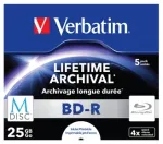 M-DISC Verbatim BD-R 25GB 4x spausdinimui tinkama inkjet dėžutė