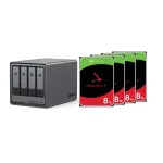 UGREEN NASync DXP4800 Plus NAS sistema 4 lizdų 32TB įskaitant 4x Seagate IronWolf ST8000VN004 8 TB