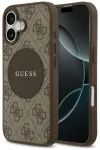 Guess 4G Circle Classic Logo phone case with MagSafe support for iPhone 17 brown