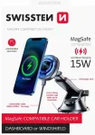 Swissten Magnētisks Automa&scaron;īnas Turētājs ar Bezvadu uzlādi 15W (MagSafe compatible)