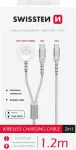 Swissten 2in1 Bezvadu Lādētājs Apple Watch un USB-C / USB-C / 1.2m